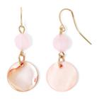 Mixit&trade; Pink Shell Gold-tone Dangle Earrings