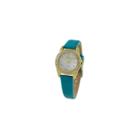 Geneva Platinum Womens Blue Strap Watch-4660