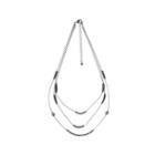 The Boutique Silver-tone 3-row Chain Necklace