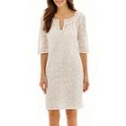 Nicole By Nicole Miller 3/4-sleeve Lace Shift Dress