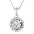 Trumiracle 1/4 Ct. T.w. Diamond Sterling Silver Round Pendant Necklace