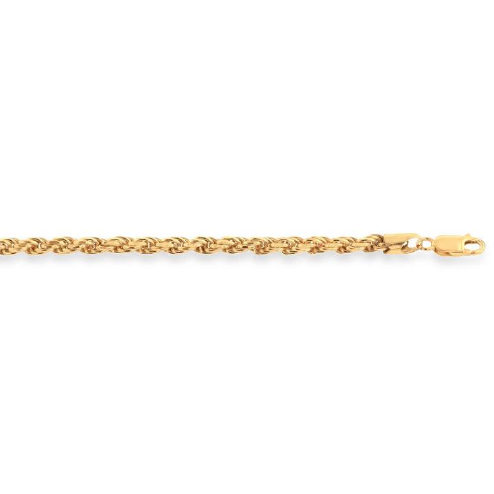 Made In Italy Solid Rope 18 Inch Chain Necklace