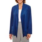 Alfred Dunner Arizona Sky Faux Suede Cut Out Jacket