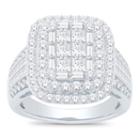 Womens 2 1/2 Ct. T.w. Princess White Diamond 14k Gold Engagement Ring