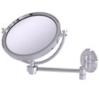 Allied Brass 8 Inch Wall Mounted Extending Make-upmirror 3x Magnification