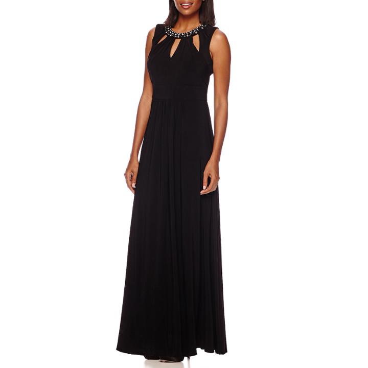 Scarlett Sleeveless Beaded Cut-out Formal Gown