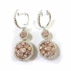 3 Ct. T.w. Genuine Pink Diamond Drop Earrings