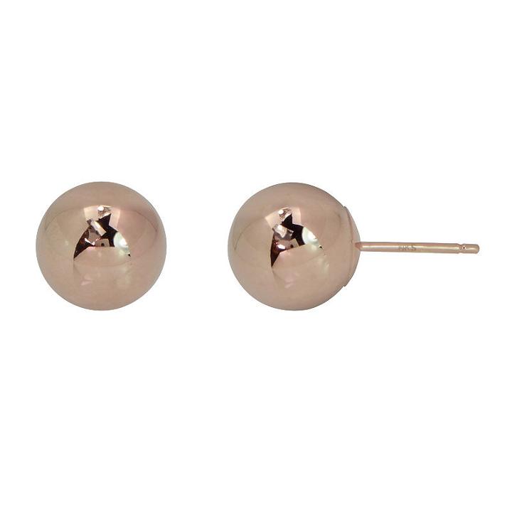 10k Rose Gold Stud Earrings
