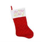 19 Quilted Red Velvet Ho! Ho! Ho! Embroidered Christmas Stocking