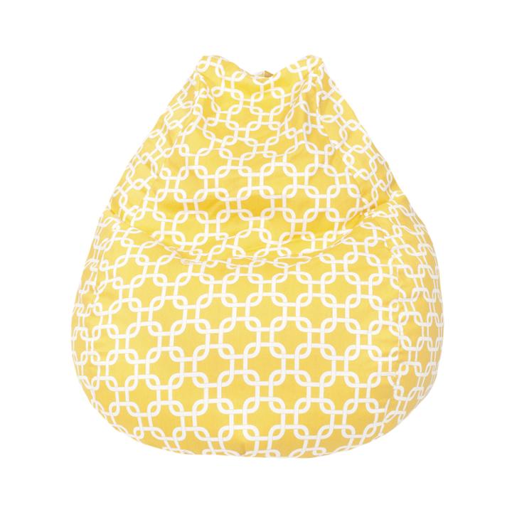 Cotton Hatch Print Teardrop Beanbag