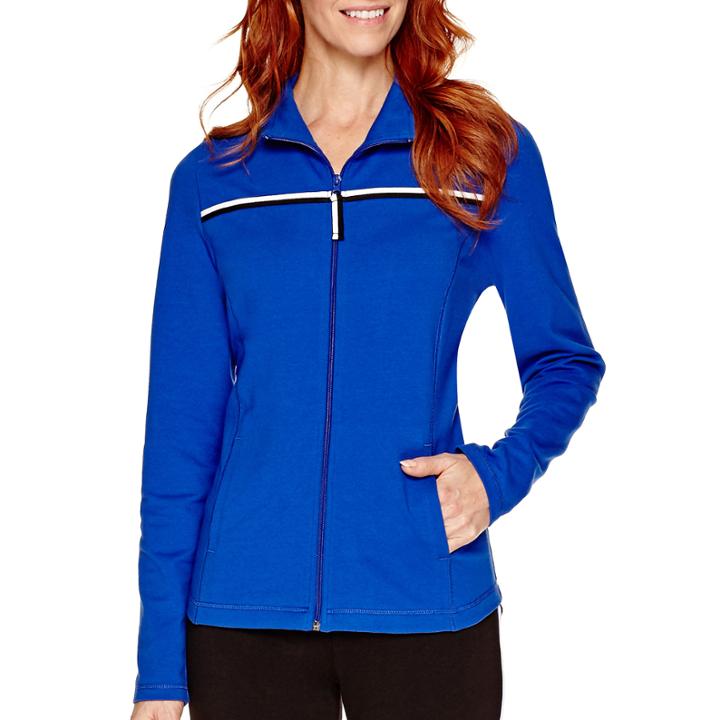 Made For Life&trade; Knit Band-collar Jacket - Tall