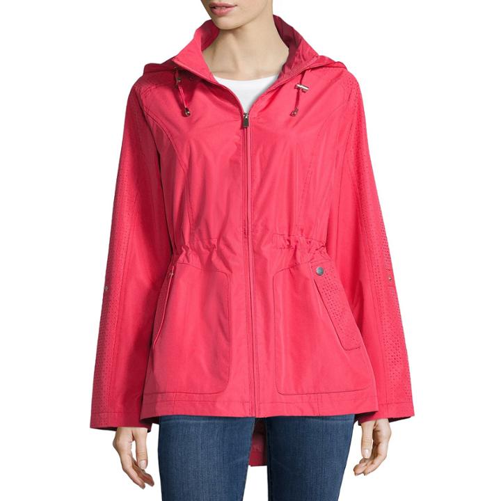 Details Anorak Raincoat With Diamond Dot Detail