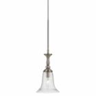 Wooten Heights 108.5 Inch Tall Glass Pendant In Brushed Steel Finish