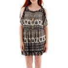 By & By 3/4-sleeve Cold-shoulder Tank Necklace Dress
