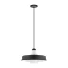 Eglo Tabanera 1-light 14 Inch Black And White Pendant Ceiling Light