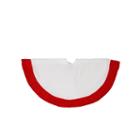 18 Traditional White And Red Velveteen Mini Christmas Tree Skirt