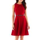 Alyx Sleeveless Belted Fit-and-flare Dress