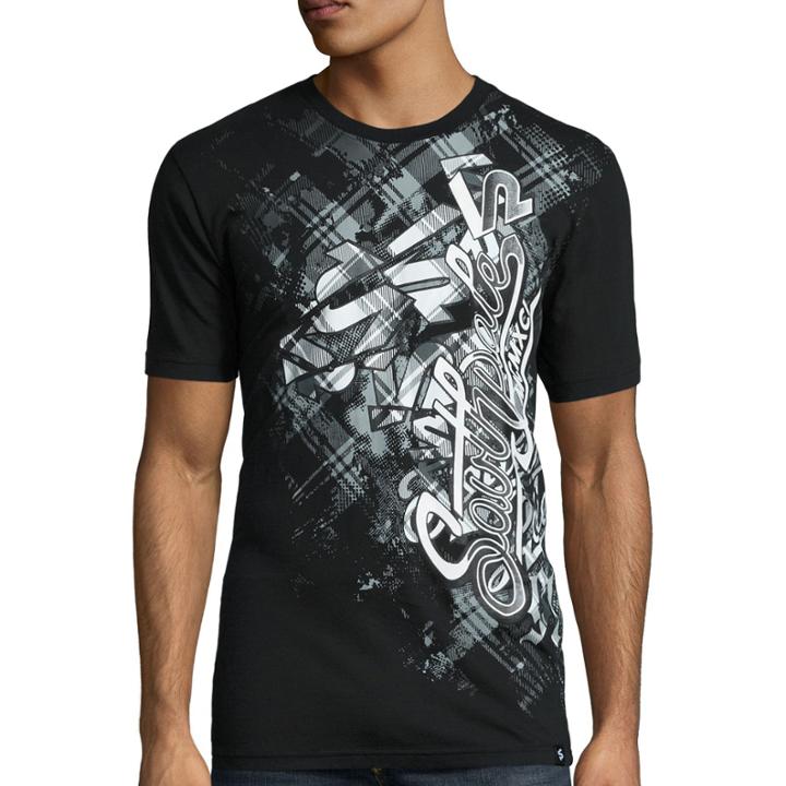 Southpole Short-sleeve Flocked Logo Tee