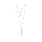 Worthington Rose-tone Mother-of-pearl Rectangle Pendant Necklace
