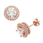 2 Ct. T.w. Lab Created White Cubic Zirconia 9.5mm Round Stud Earrings