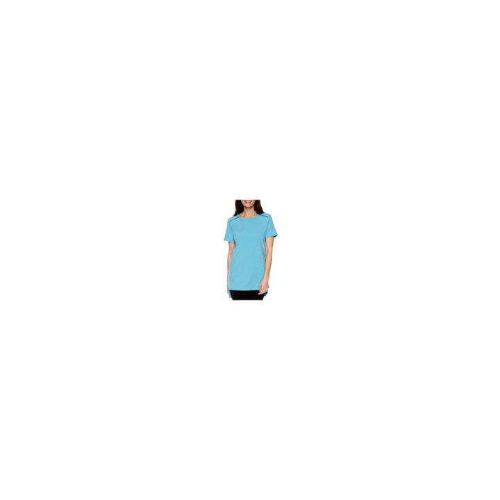 Worthington Short-sleeve Pleated-back Tunic Top - Petite