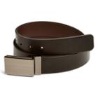 Jf J. Ferrar Reversible Plaque Buckle Dress Belt