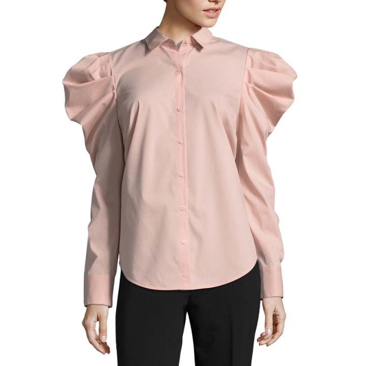 Worthington Volume Sleeve Button Front Shirt