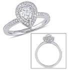Womens 5/8 Ct. T.w. Genuine Pear White Diamond 14k Gold Engagement Ring