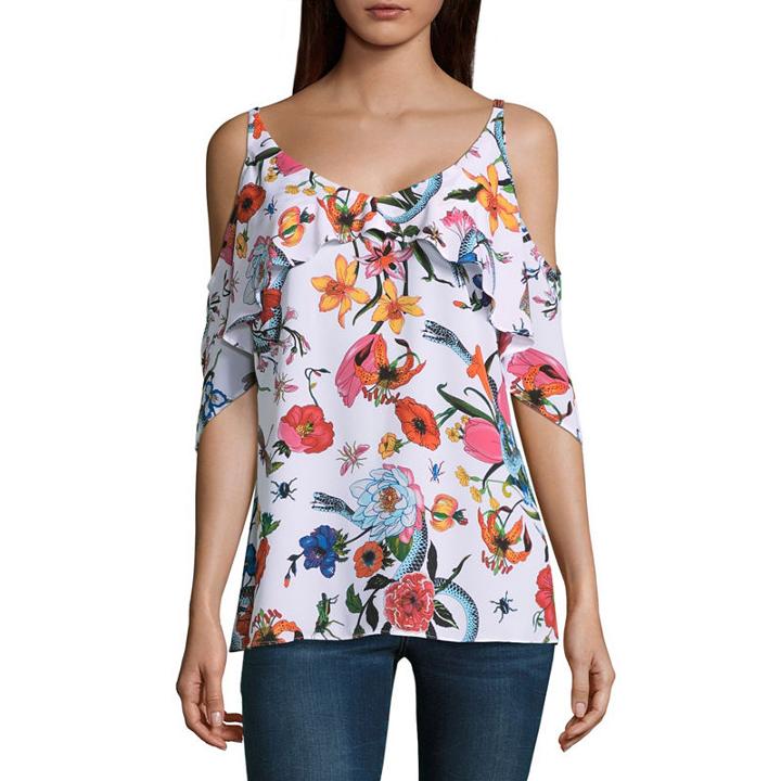Belle + Sky Cold Shoulder Tank Blouse