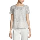 Liz Claiborne Short-sleeve Lace Blouse