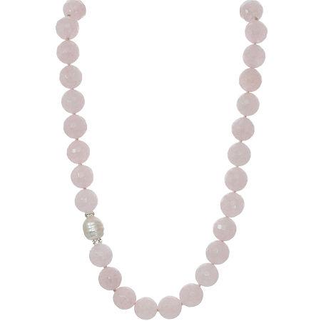 Rox By Alexa Genuine Rose Quartz Necklace