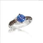 Levian Corp Le Vian Womens 3/8 Ct. T.w. Color Enhanced Blue Tanzanite 14k Gold Cocktail Ring