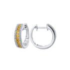 Limited Quantities 1 Ct. T.w. White And Color-enhanced Yellow Diamond Hoop Earrings