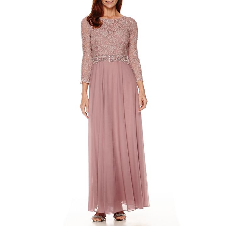 Jackie Jon Off-the-shoulder Lace Formal Gown