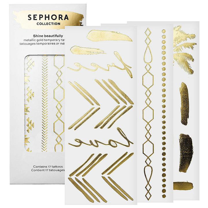 Sephora Collection Shine Beautifully Metallic Gold Temporary Tattoos