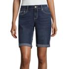 Love Indigo Fleur De Lis Bermuda 9 Denim Bermuda Shorts