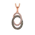 Limited Quantities 3/8 Ct. T.w. White And Color-enhanced Champagne Diamond Pendant