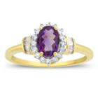 Womens 1/4 Ct. T.w. Purple Amethyst 10k Gold Cocktail Ring