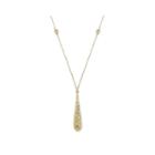Infinite Gold&trade; 14k Yellow Gold Diamond-cut Teardrop Pendant Necklace