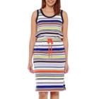 Liz Claiborne Sleeveless Striped Midi Dress