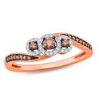 Womens 1/4 Ct. T.w. Diamond Multi Color Promise Ring