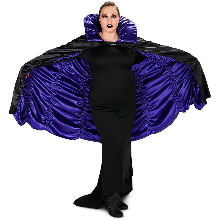 Purple & Black Reversible Adult Plus Cape