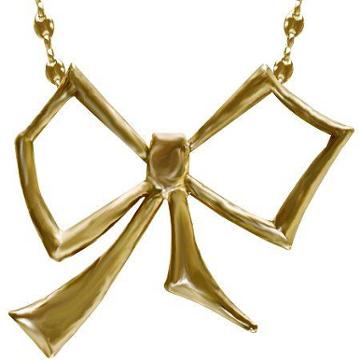 Dom By Dominique Cohen Gold-tone Bow Pendant Necklace