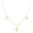 Infinite Gold Womens Cross Pendant Necklace