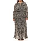 Boutique + Long Sleeve Maxi Dress - Plus