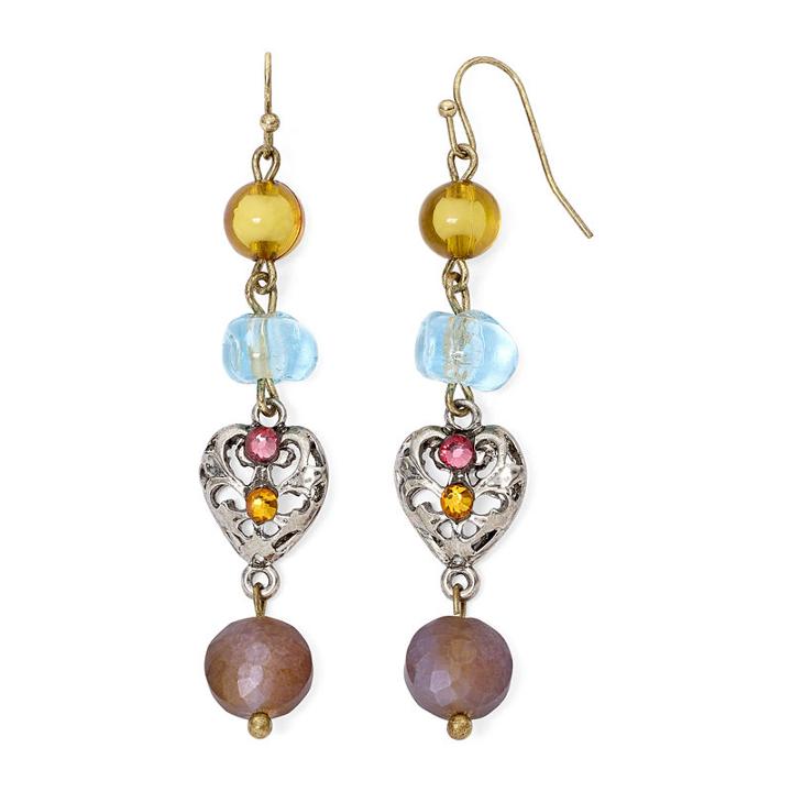 Aris By Treska Linear Drop Earrings