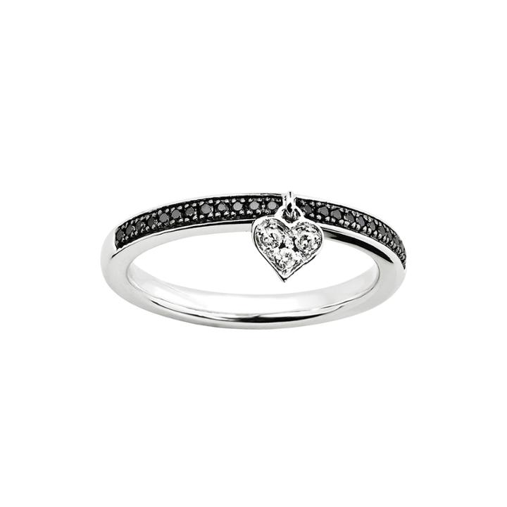 Personally Stackable 1/7 Ct. T.w. Diamond Ring W/ Heart Charm