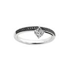 Personally Stackable 1/7 Ct. T.w. Diamond Ring W/ Heart Charm