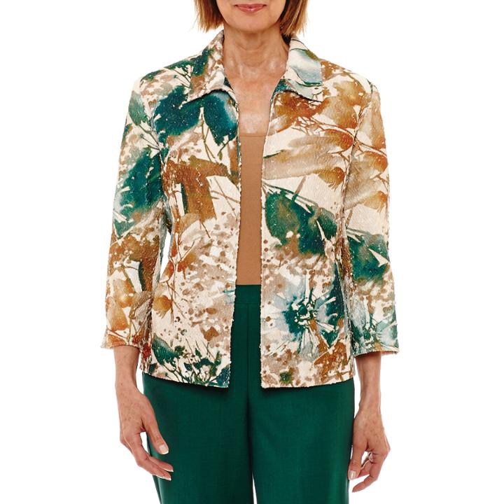 Alfred Dunner Emerald Isle Shirt Jacket-petites