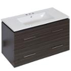 35.5-in. W Wall Mount Dawn Grey Vanity Set For 3h4-in. Drilling